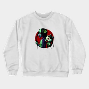 Zombie parents and children Crewneck Sweatshirt